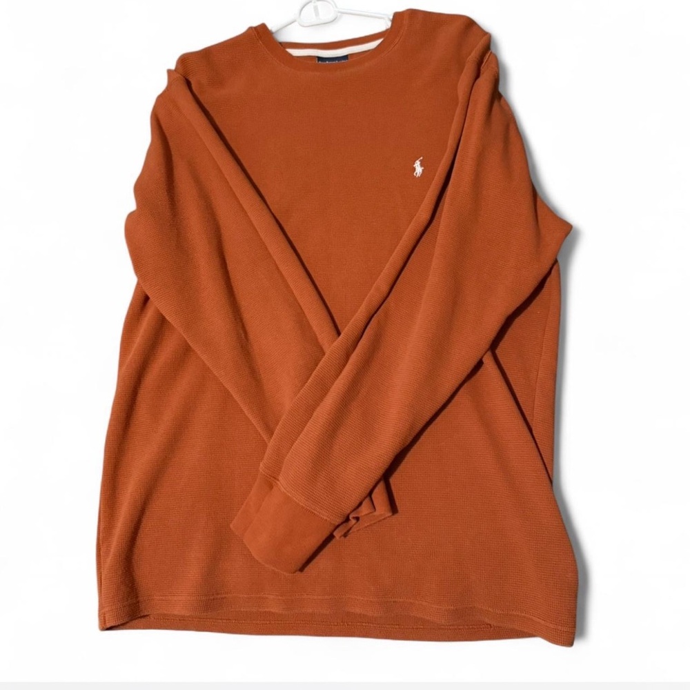 Ralph Lauren Rust Waffle Knit Top